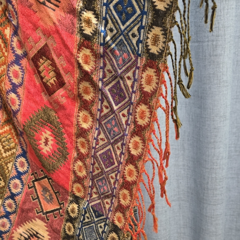 Source Unknown Vibrant Multicolor Tunic Vest - image 10